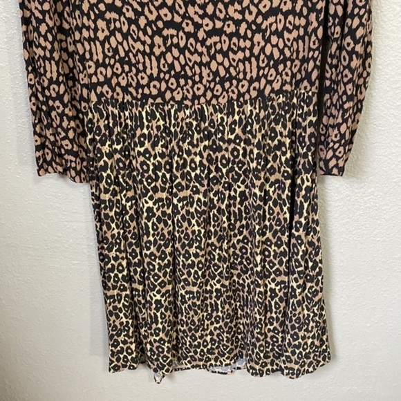 Anthropologie Maeve Juno Animal Printed V-Neck Dress Size Small - Picture 4 of 10